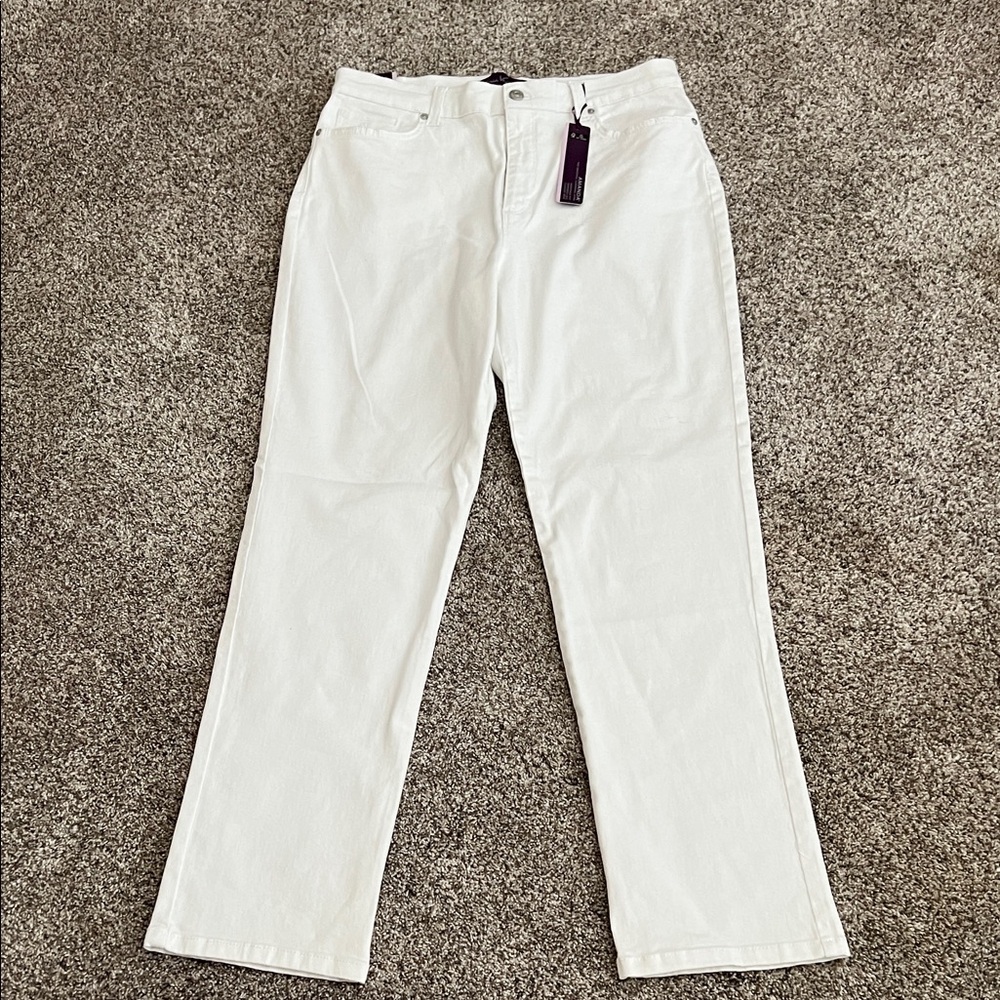 Gloria Vanderbilt Women's High Rise White Jeans